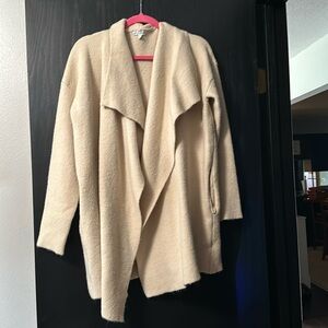 Women L/XL Baltic Born oatmeal colored cardigan sweater